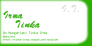 irma tinka business card